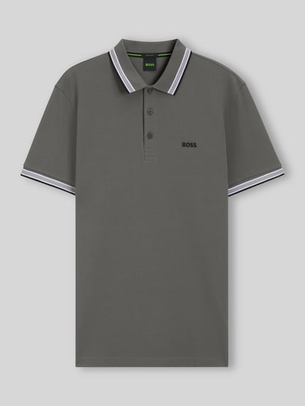BOSS Green Koszulka polo o kroju regular fit z czystej bawełny model „PADDY” Grafitowy 2