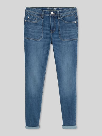 Tom Tailor tapered fit jeans van katoenmix model 'MAYA' Blauw - 2