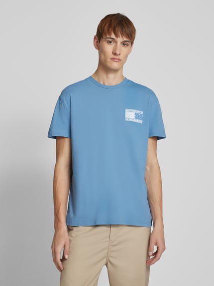 Tommy Jeans Regular Fit T-Shirt aus reiner Baumwolle Rauchblau 4