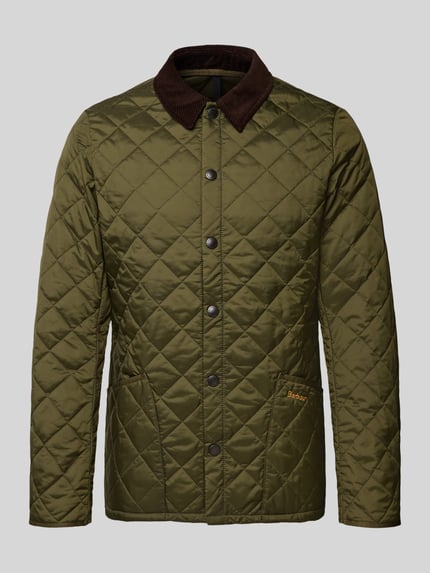 Barbour Steppjacke mit Umlegekragen Oliv 2