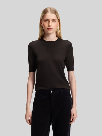 BOSS Pullover aus Wolle mit Feinstrickstruktur Dunkelbraun 4