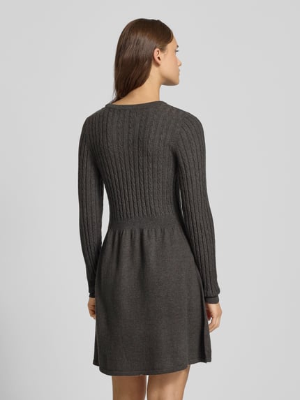 ONLY Gebreide jurk van viscosemix, model 'FIA' Antraciet - 5
