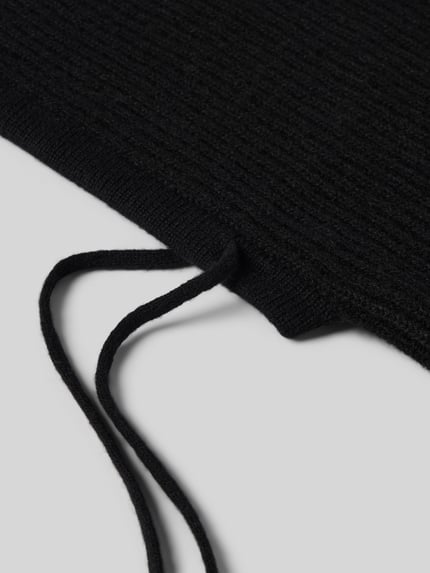 Seeberger Balaclava aus reinem Kaschmir in Strick-Optik Black 2