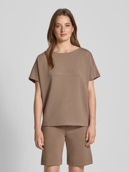 Christian Berg Woman Sweatshirt mit 1/2-Arm Mittelbraun 4