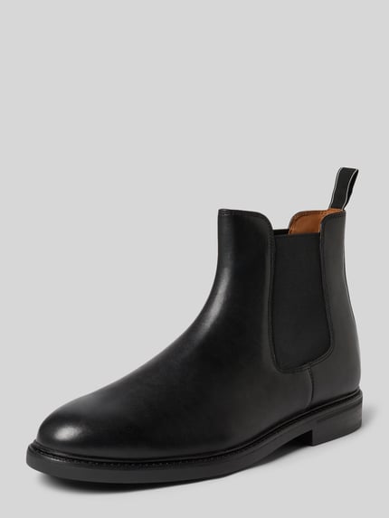 Polo Ralph Lauren Chelsea Boots aus Leder mit elastischen Einsätzen Modell 'ASHER' Black 1