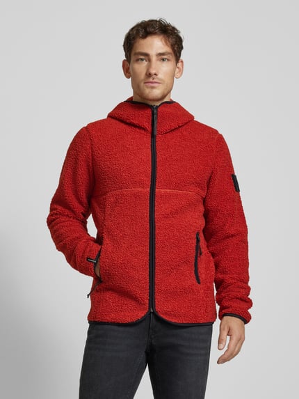 Didriksons Fleecejas met ritszakken model 'BROR' Rood - 4
