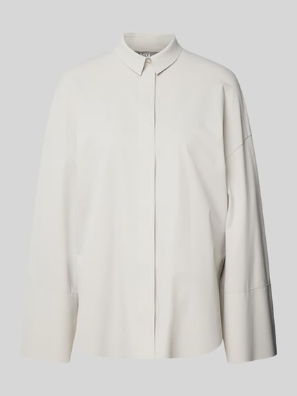 MM by Max Mara Relaxed Fit Bluse mit überschnittenen Schultern Modell 'PATELLA' Hellgrau 2