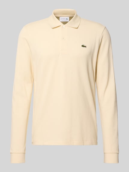 Produktfoto, Regular Fit Poloshirt aus reiner Baumwolle von Lacoste in creme mit glatter Struktur, Herren Poloshirt von Lacoste