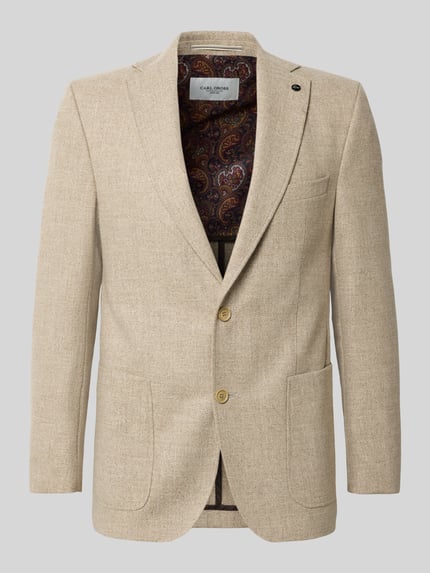 Carl Gross 2-Knopf-Sakko mit Reverskragen Modell 'Tebbo' Beige 2