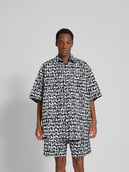 VETEMENTS Oversized vrijetijdsoverhemd met knoopsluiting Zwart - 4