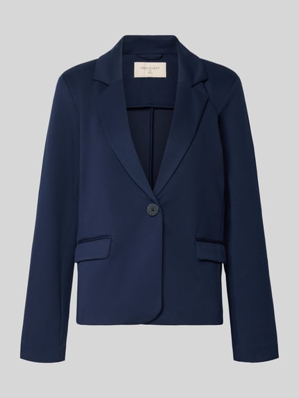 Produktfoto, Regular Fit Blazer mit Viskose-Anteil Modell 'Nanni' von FREE/QUENT, dunkelblau, glatte Textur, elastischer Material-Mix