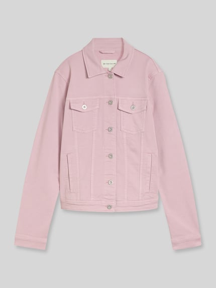 Tom Tailor Regular Fit Jeansjacke aus Baumwoll-Mix Flieder 2