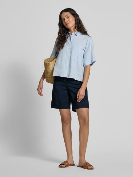 Tommy Hilfiger Szorty chinosy o kroju relaxed fit z mieszanki bawełny Granatowy 1