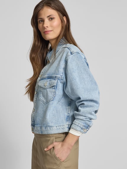 Scotch & Soda Jeansjack met paspelzakken op de borst Lichtblauw - 3