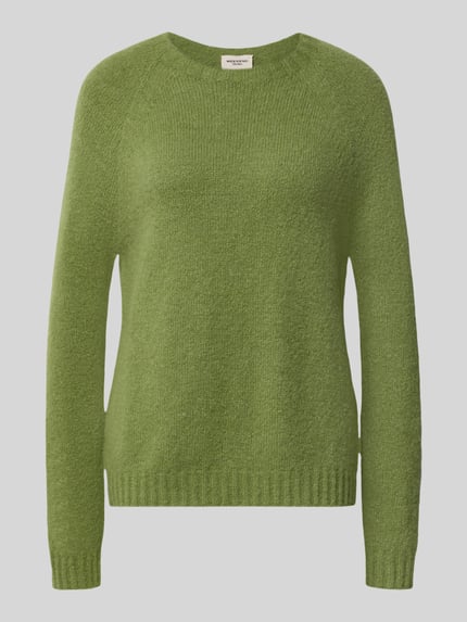 Produktfoto, Regular fit pullover uit alpacamix model 'GHIACCI' van Weekend Max Mara in effen groen met fijne textuur, Dames pullover