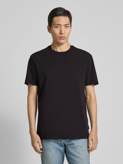 Armani Exchange T-shirt z detalem z logo Czarny 4