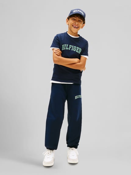 Tommy Hilfiger Kids męski t-shirt o kroju regular fit z czystej bawełny Granatowy 1