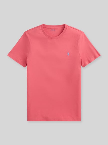 Productfoto, Regular Fit T-Shirt aus reiner Baumwolle van Polo Ralph Lauren in effen design, logo-stitching, ronde hals, korte mouwen, jersey van puur katoen