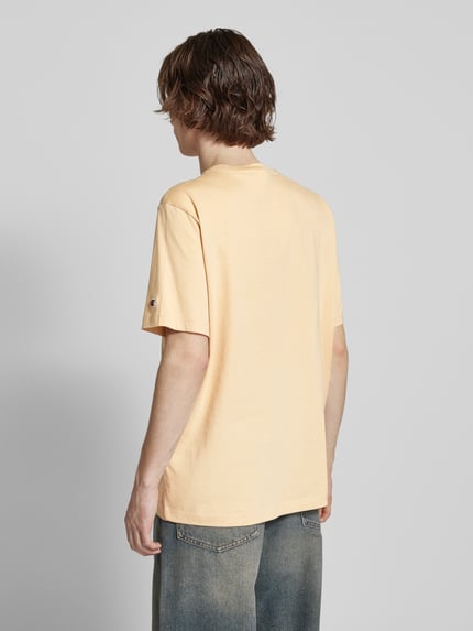 Champion T-Shirt mit Label-Print Beige 5