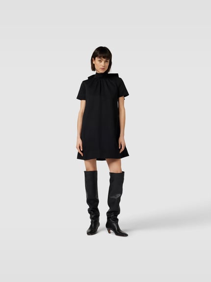 Staud Minikleid mit Stehkragen Black 1