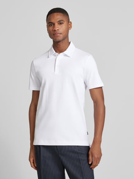 BOSS Poloshirt mit Brand-Schriftzug Weiss 4