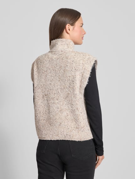 FREE/QUENT Gebreide pullover met opstaande kraag, model 'Grsnemes' Beige - 5