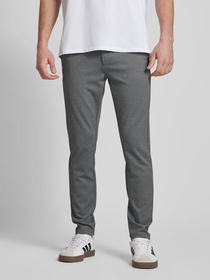 ONLY & SONS Slim Fit Jeans mit Stretch-Anteil Modell 'Mark' Mittelgrau Melange 4