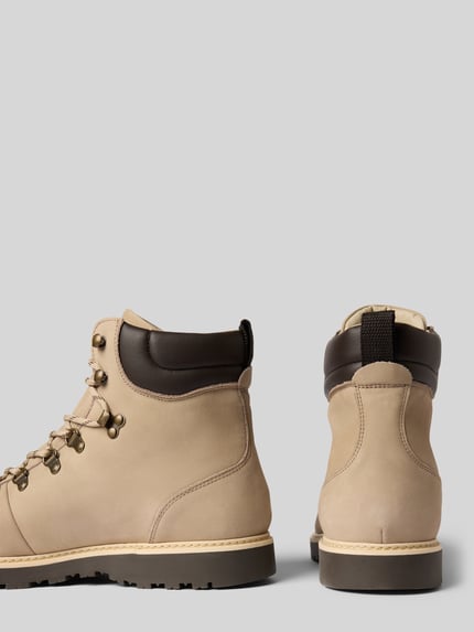 DIGEL Schnürstiefel mit Label-Detail Taupe 2