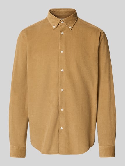 Selected Regular Fit Cordhemd aus reiner Baumwolle Modell 'DANNI' Cognac 2