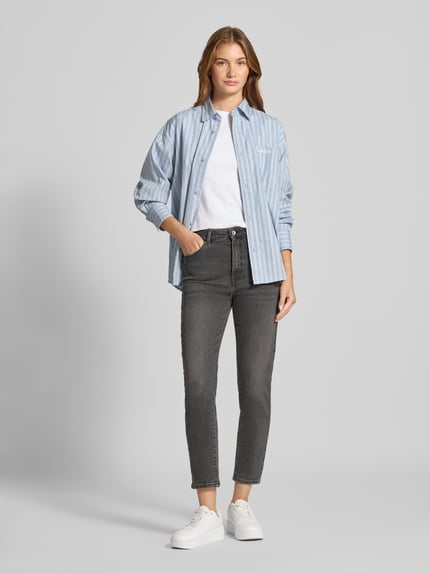 ONLY Slim fit jeans van katoenmix model 'EMILY' Middengrijs - 1