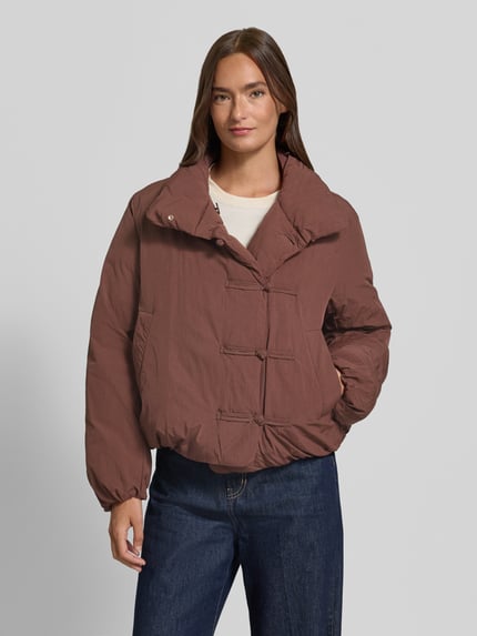 MANGO Jacke mit Stehkragen Modell 'TRUFA' Dunkelbraun 4