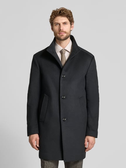 JOOP! COLLECTION Mantel mit hohem Stehkragen Modell 'MARAN' Black 4