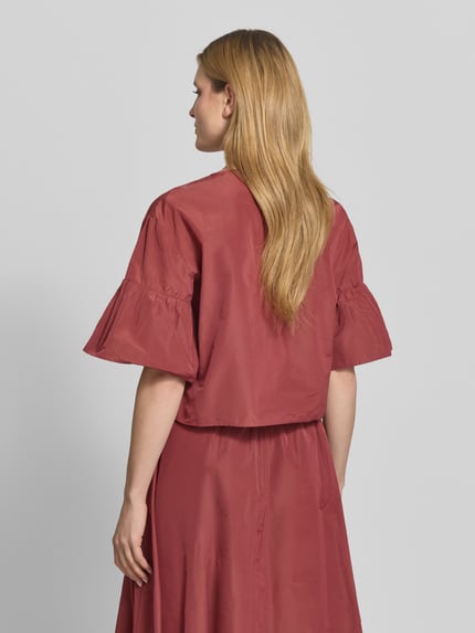 Weekend Max Mara Cropped Blusentop mit Baumwoll-Anteil Modell 'BREAK' Dunkelrot 5