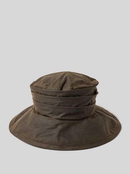 Barbour Bucket Hat aus gewachster Baumwolle Oliv 1