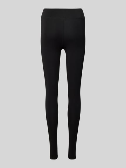 Productfoto, zwarte Leggings met elastische tailleband Modell 'Invisible Soft Warming' van Schiesser, nauwsluitende pasvorm, modal-mix.