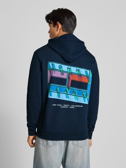 Tommy Jeans Regular Fit Hoodie aus reiner Baumwolle  Marine 5