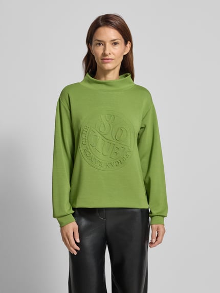 monari Sweatshirt met structuurmotief Lichtgroen - 4