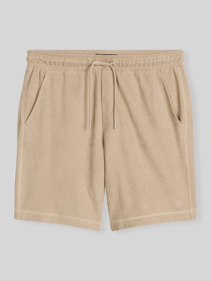 Marc O'Polo Regular Fit Sweatshorts aus reinem Baumwoll-Frottee Beige 2