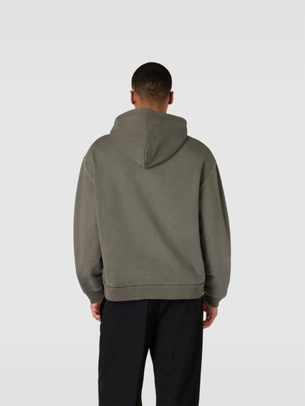Nanushka Bluza z kapturem o kroju oversized z czystej bawełny Ciemnoszary 5