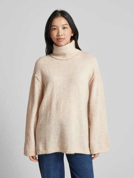 MSCH Copenhagen Rollkragenpullover mit Woll-Anteil Modell 'Sistine' Beige 4