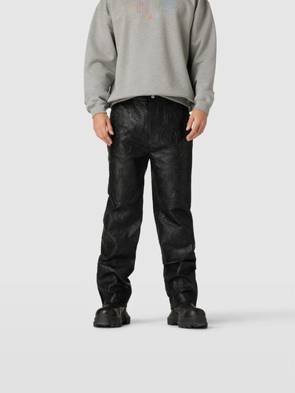 HAN Kjobenhavn Leren broek van echt lamsleer Zwart - 4