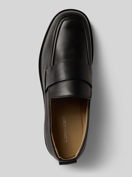 CK Calvin Klein Mokasyny z gładką podeszwą model ‘Rubber’ Czarny 3