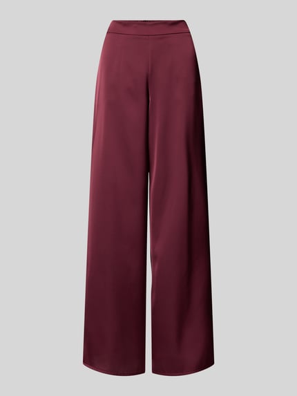 Wide Leg Hose aus Satin mit elastischem Bund Shop The Look MANNEQUINE
