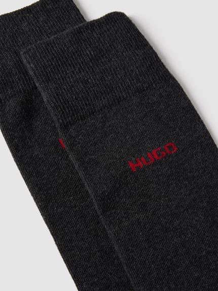 HUGO Sokken met labeldetail in een set van 2 paar Donkergrijs gemêleerd - 2