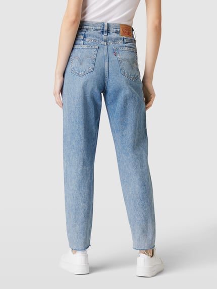Levi's® Mom fit jeans met deelnaden Lichtblauw - 5