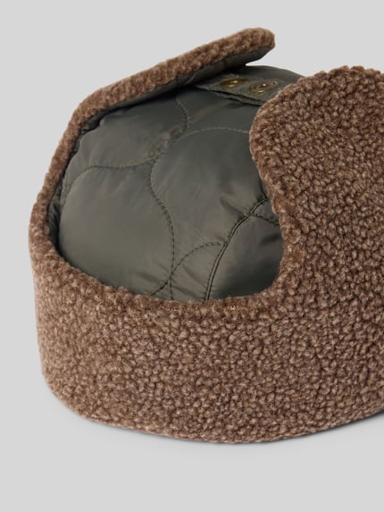 Barbour Trapper-muts met doorgestikt motief, model 'SANDBAY' Olijfgroen - 2