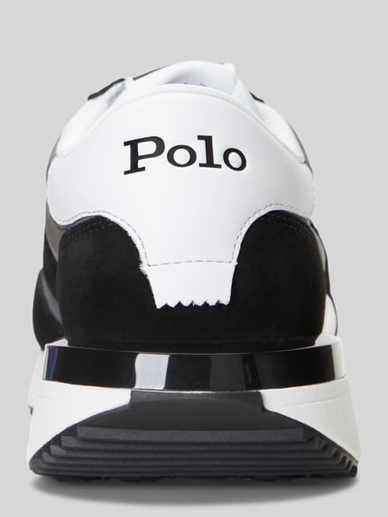 Productfoto, Low Top Sneaker met suède van Polo Ralph Lauren, two tone, afgeronde neus, platte zool met structuur, leren materiaal, labelprägung en logo-stitching, vetersluiting
