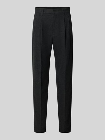 Spodnie materiałowe o kroju straight fit z domieszką bawełny Shop The Look MANNEQUINE
