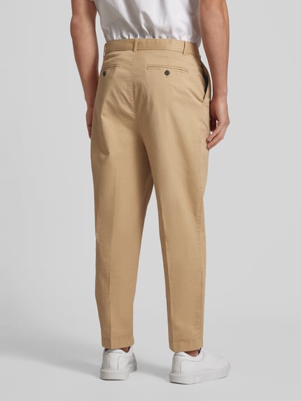 Michael Kors Chinosy z materiałowym paskiem Khaki 5