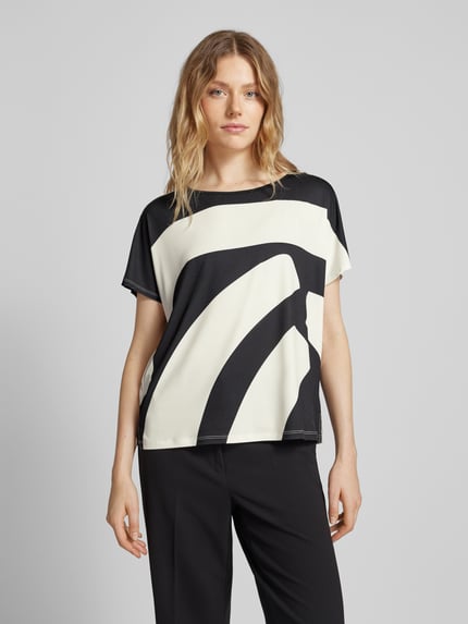 Oui T-shirt met ronde hals Zwart - 4